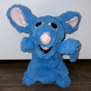 Blue Mouse Plush Toy, Bendy Tail, 8 inch Plushie