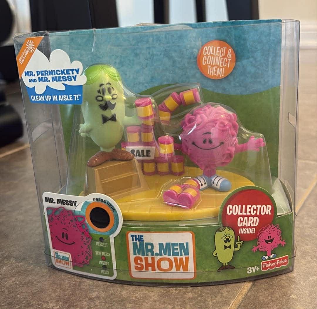 Fisher-price Mr. Men Mr. Pernickety & Mr. Messy Toy Set (clean up