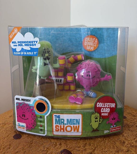 Fisher-price Mr. Men Mr. Pernickety & Mr. Messy Toy Set (clean up