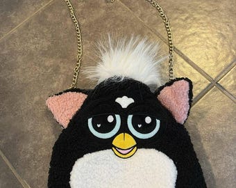 Furby Plush Cosplay Black Crossbody Shoulder Bag