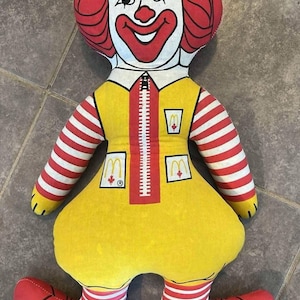 1984 McDonalds Ronald McDonald 16&quot; Plush Cloth Doll Canada Large Size