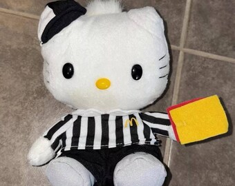 Hello Kitty Reversible Plush Mcdonald's FIFA 2002 Referee Soft