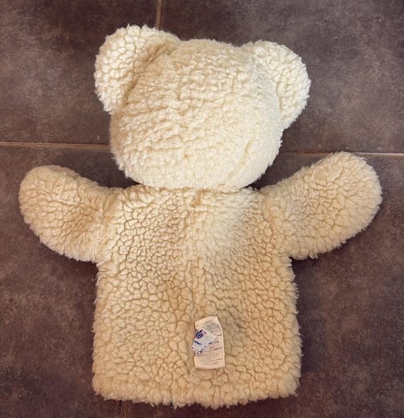 1986 Russ Snuggle Bear Hand Puppet 12