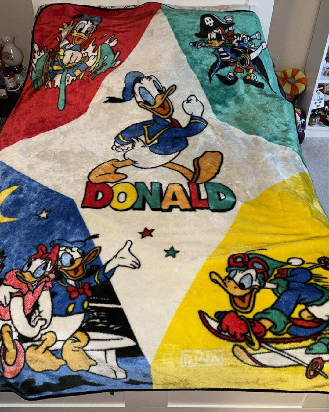 Disney ドナルド 大型壁掛けヴィンテージ ヴィンテージ ディズニー ドナルドダック フルサイズブランケット