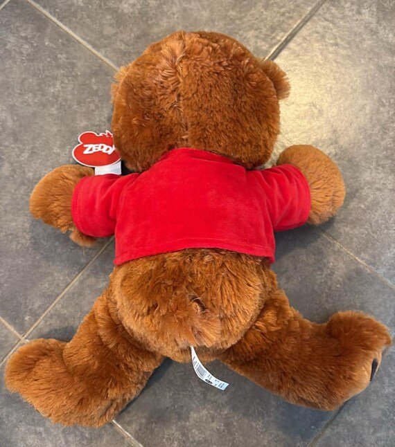 teddy Zellers Mascot Teddy Bear Zeddy With Red Shirt Plush 18 Inch - Etsy
