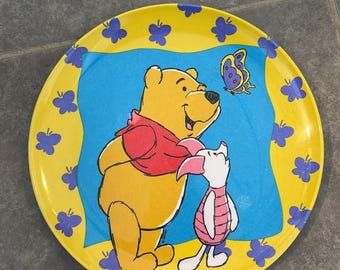 Vintage Disney Winnie de Pooh en Knorretje melamine bord