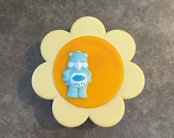 Vintage Care Bears Plastic Trinket Box Grumpy Bear a Smile is a