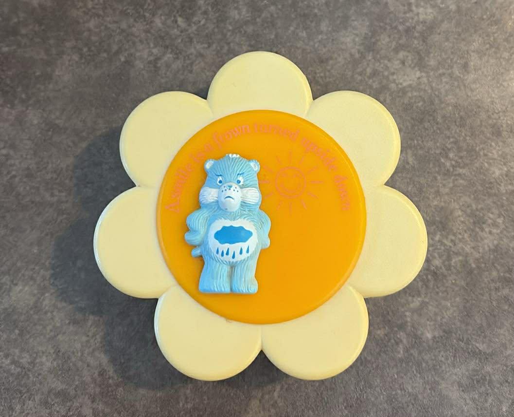 Vintage Care Bears Plastic Trinket Box Grumpy Bear a Smile is a