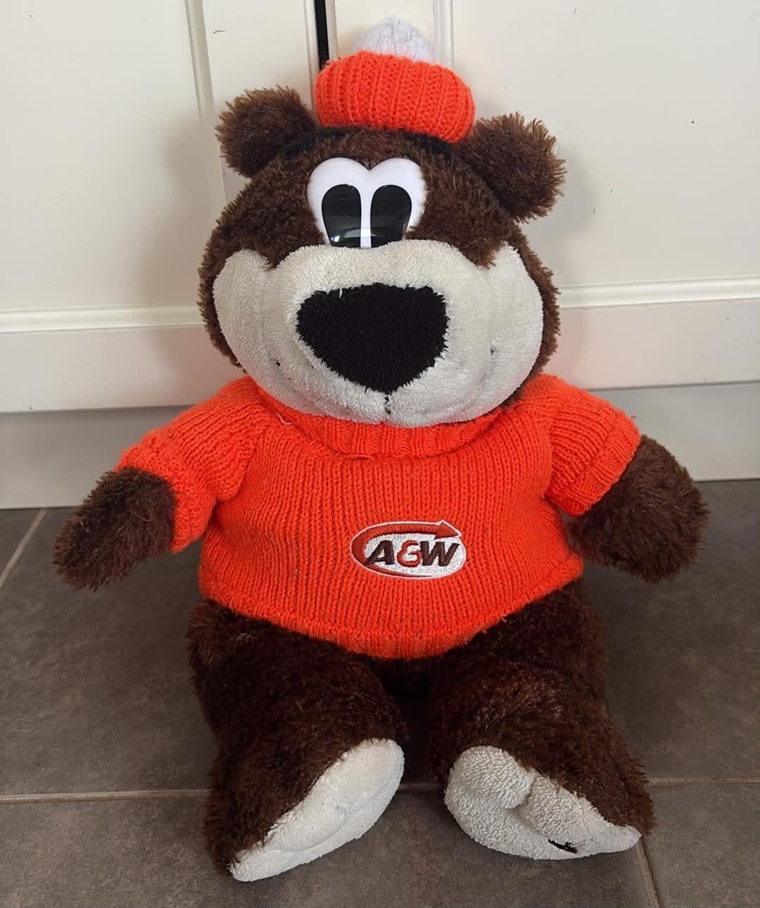 A&W Root Beer Rooty Promo Mascot Bear Stuffed Plush 15