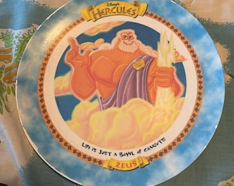 ヴィンテージ 1997年 マクドナルド ディズニー ヘラクレス ゼウス 9インチ コレクターズ メラミンプレート