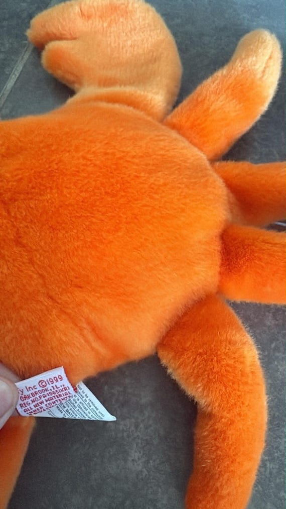 1999 TY Digger Beanie Buddies Orange Crab 14 Inch - Etsy