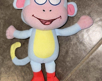 Vintage 2001 Dora the Explorer BOOTS the Monkey Plush Stuffed Toy 8&quot; no tag