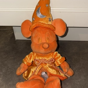 Disney Mickey Mouse oranje tovenaar knuffel 12 inch afbeelding 1