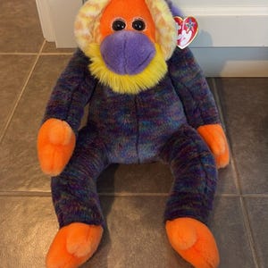 Ty 2000 Beanie Buddies Bananas the Monkey Stuffed Animal Toy Plush 13"