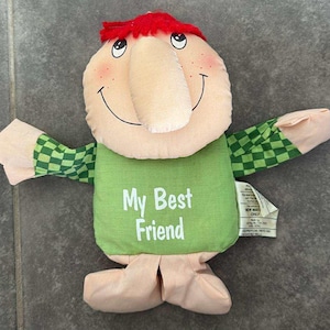 Vintage 1980's WILBUR and Friends Plush Bean Bag My Best Friend Cartoon Character by Russ Berrie & Co