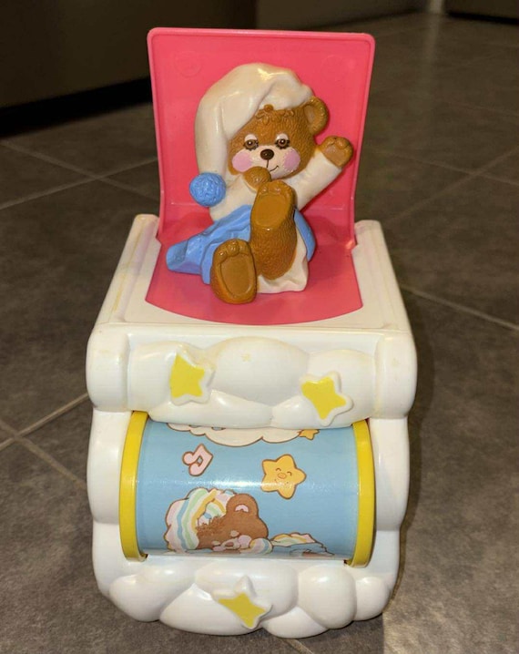 Vintage Fisher Price Teddy Beddy Bear Jack in the Box Baby Toy