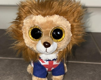 Ty Beanie Boos 6 inch HERO the Lion UK EXCLUSIVE Glitter Eyes