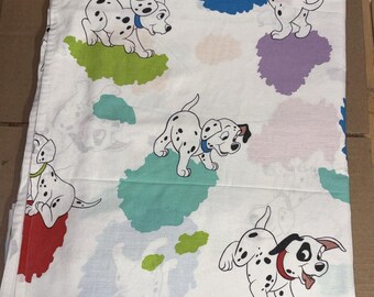 Lençol de cima plano vintage Disney 101 Dálmatas Cores Pintura Solteiro