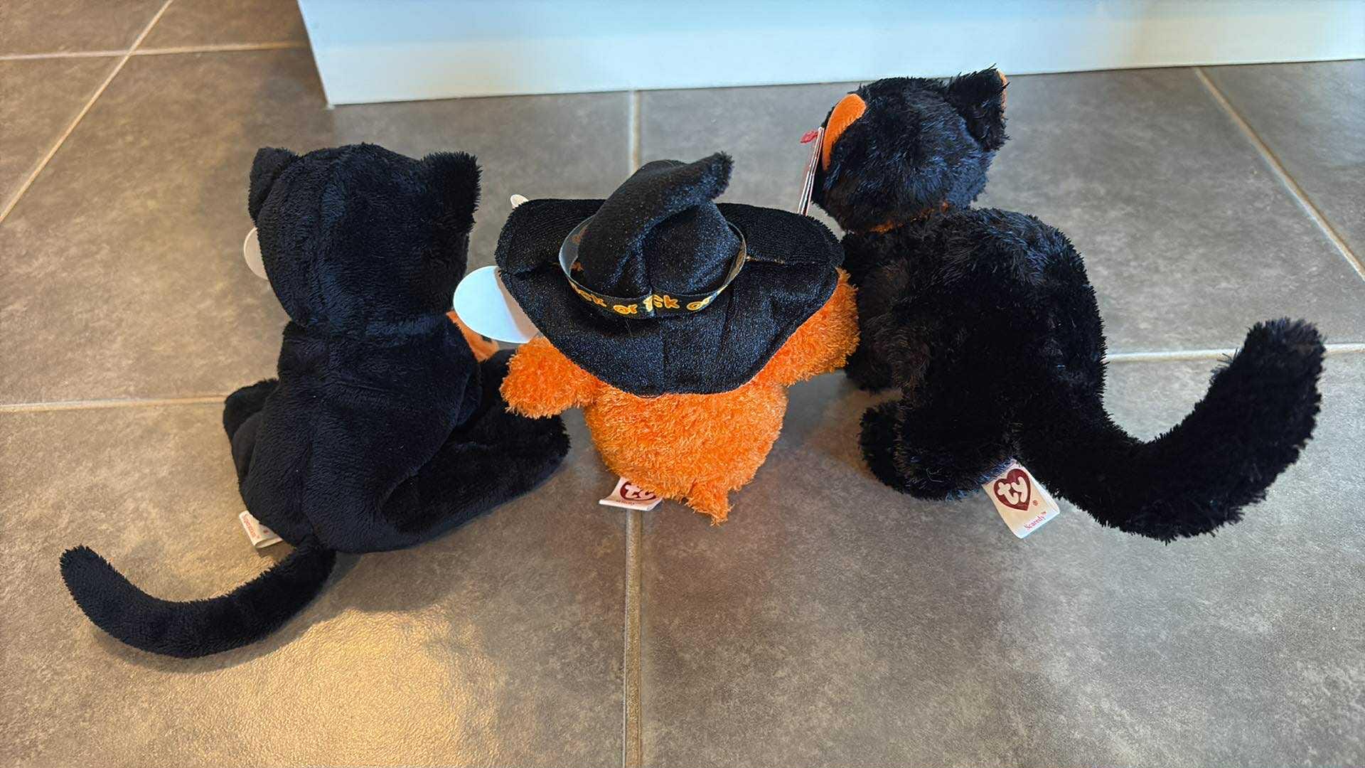 Ty Beanie Babies Halloween Superstition Witchy and Scaredy