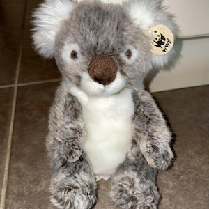 Vintage Realistic WWF Koala Plush World Wildlife Fund For a Living Planet 1986