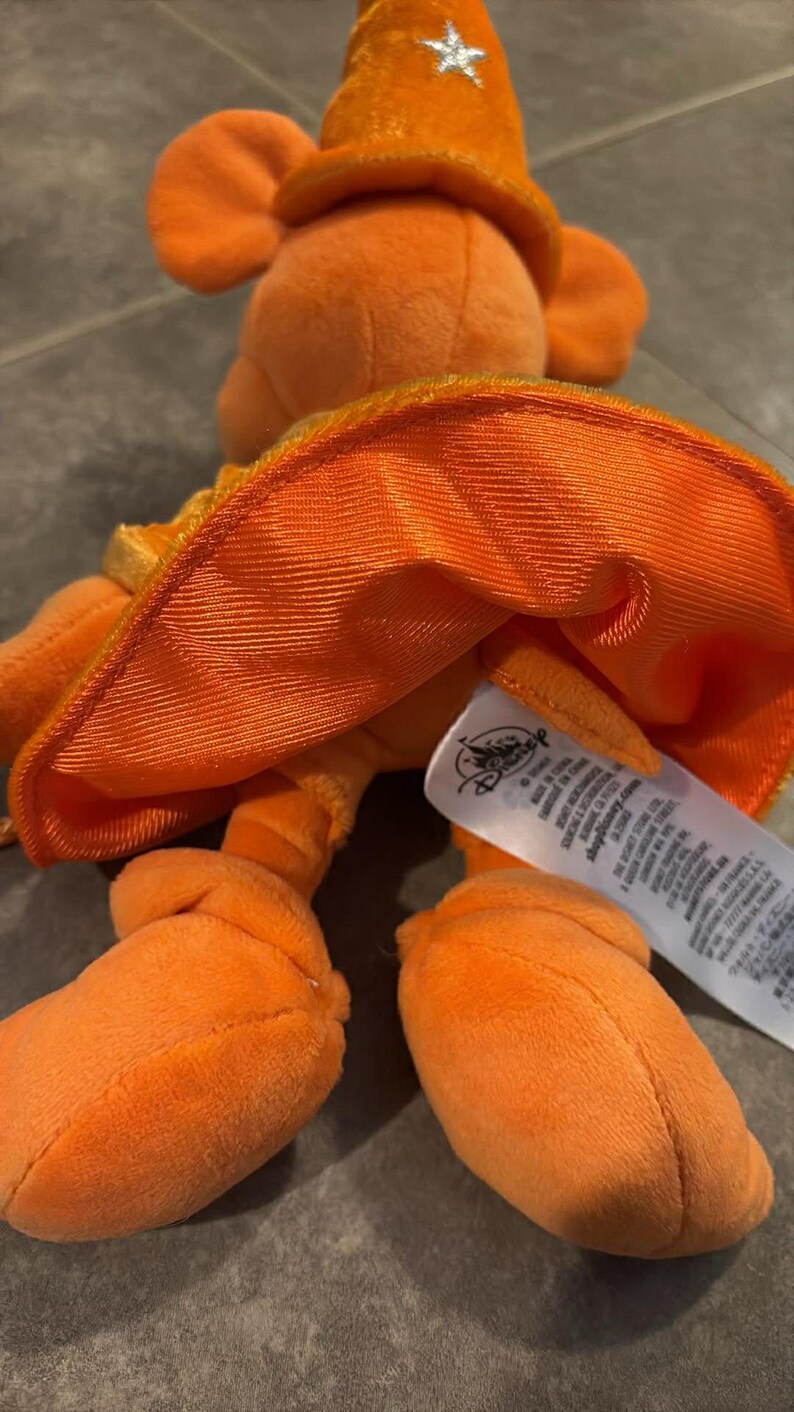 Disney Mickey Mouse oranje tovenaar knuffel 12 inch afbeelding 3