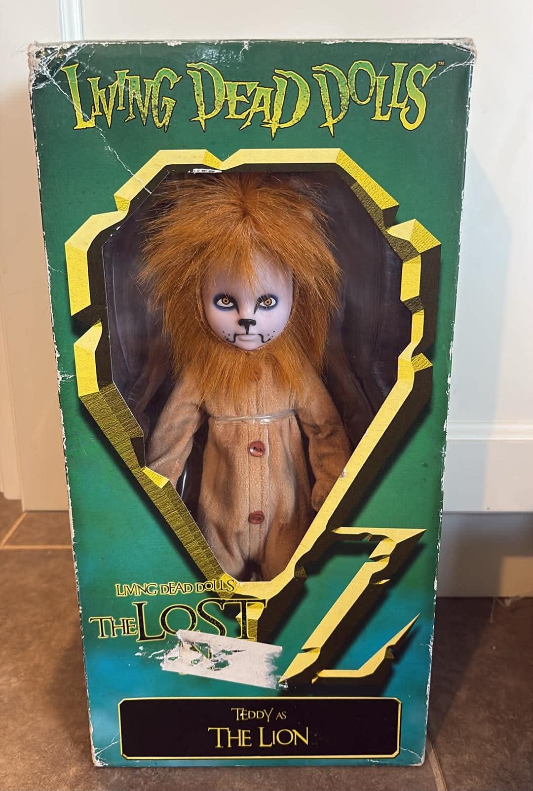Living Dead Dolls the Lost in Oz Teddy as the Lion in Box Damage