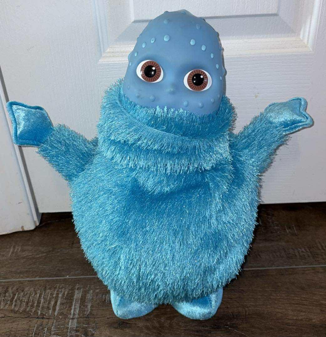 2004 Ragdoll Blue Boohbah JUMBAH 13" Dance Along Stuffed Plush Toy Boobah Tested