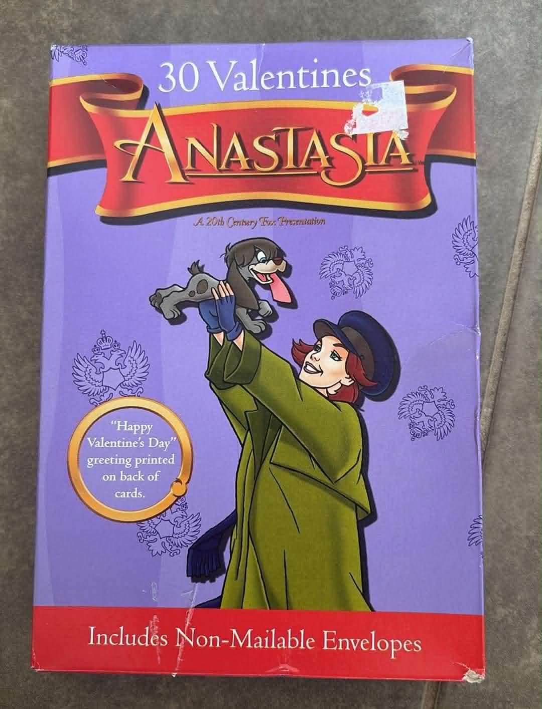 Vintage 1997 Anastasia Valentines 30 Count Cards Sealed Box - Etsy