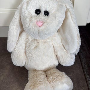 Peluche de conejito PEARL de Ty Attic Treasures, color blanco crema, 30 cm (12 pulgadas)