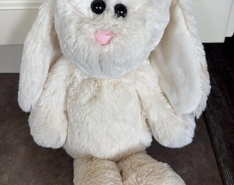 Ty Attic Treasures PEARL Bunny Rabbit Cream White Plush Stuffed Animal 12 inch