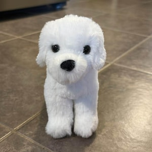 Brinquedo de pelúcia Dandelion, o Bichon Frisé, da Douglas Cuddle Toys, 18 cm (7 polegadas)
