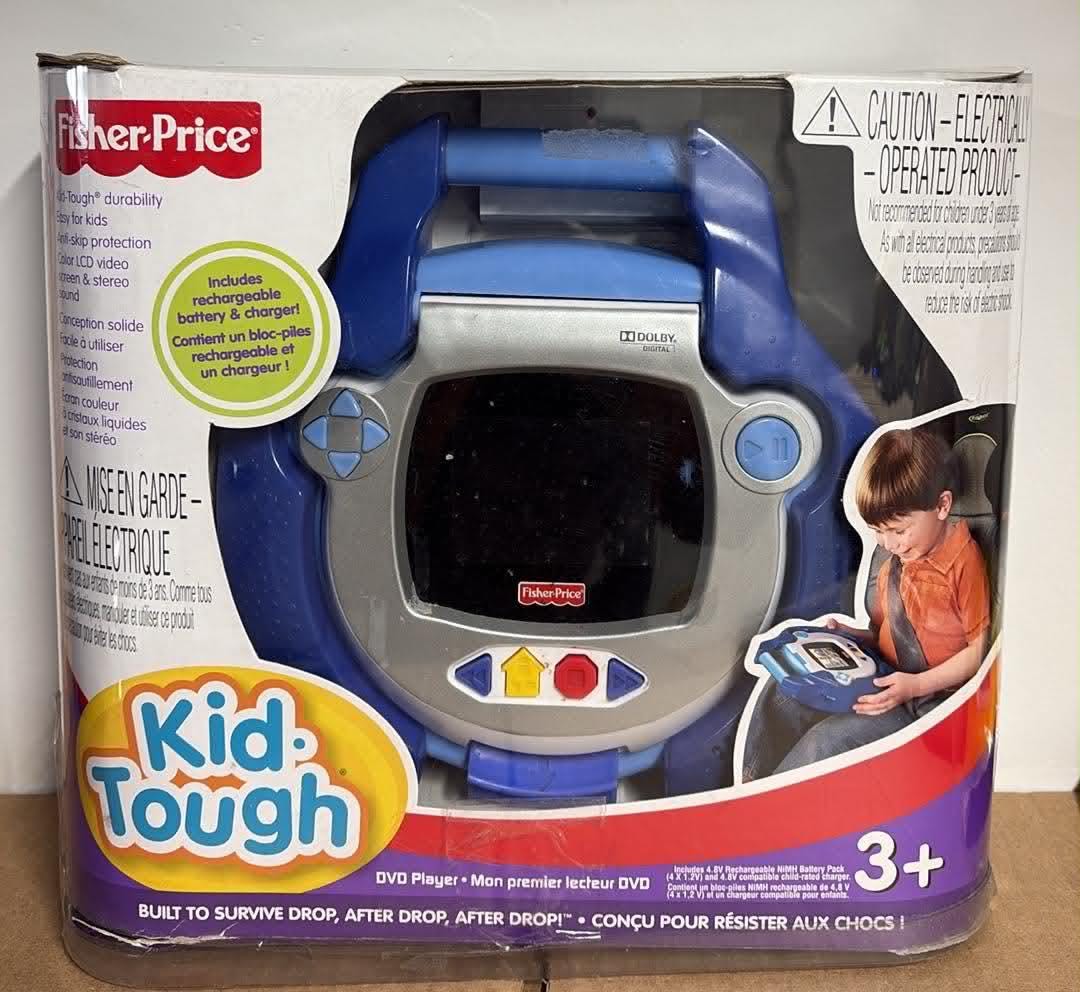 Fisher Price Kid Tough DVD Player LCD Video Screen Stereo Sound