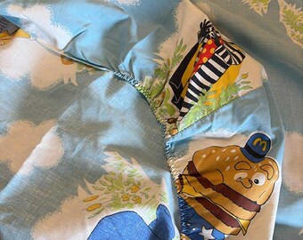 1970s Mcdonald's Twin Fitted Bed Sheet Texmade Truprest II Ronald