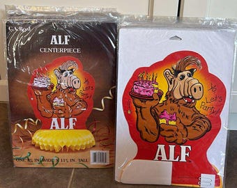 1987 ALF Alien Birthday Party Supplies Table Centerpiece 16 included !!