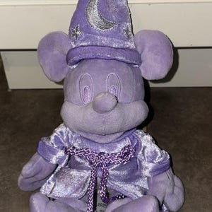 Disney Mickey Mouse Violet paarse tovenaar knuffel 12 inch afbeelding 1