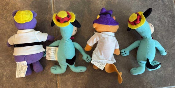 2000 Dairy Queen Hanna Barbera Lot of 4 Plush Toys Huckleberry