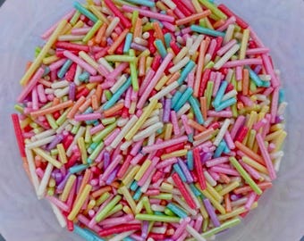 Colorful Pearlized Jimmies Sprinkles / Edible Decoration for Cakes and other Desserts