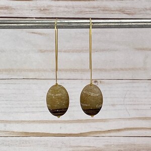 Modern Stone Dangle Earrings