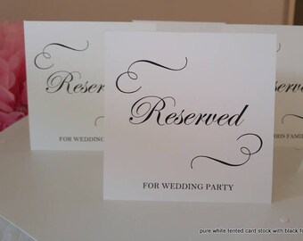 Custom Wedding Sign Wedding Reserved Table Sign Elegant | Etsy