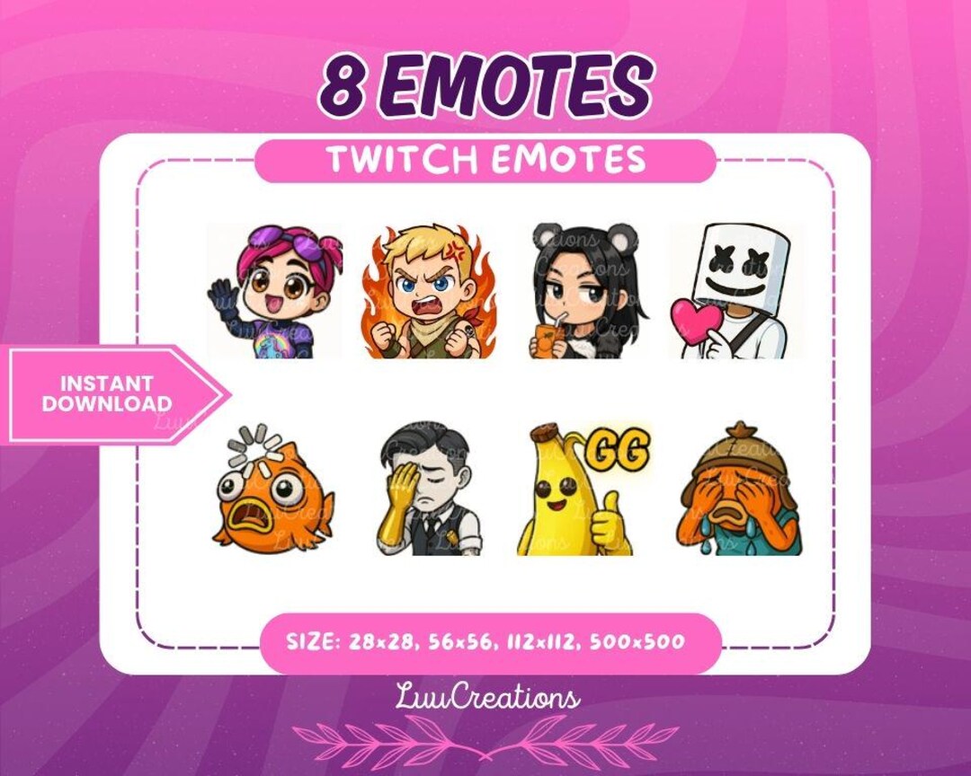 Twitch Battle Royale Emotes - Etsy