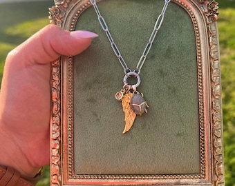Carabiner Necklace with Charms