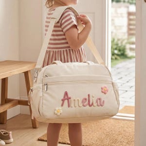 Personalized Duffle Bag : Signature Cheer & Dance Overnight Bag, Weekender Bag with Waterproof Pocket, Hand Stitched Gifts for Her