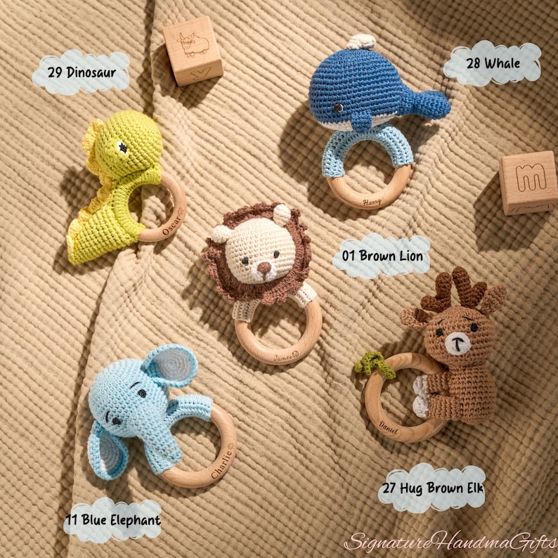 Personalized Baby Rattle With Name, Custom Engraved Baby Shower Gift ...