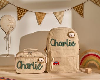 Personalized Kids Backpack & Lunchbox Set | Custom Name Embroidery | Perfect Gift for Girls and Boys Back to School