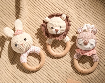 Personalized Baby Rattle with Name, Custom Engraved Baby Shower Gift, Newborn Gift, Baby Keepsake, Gift for Baby Boy/Girl