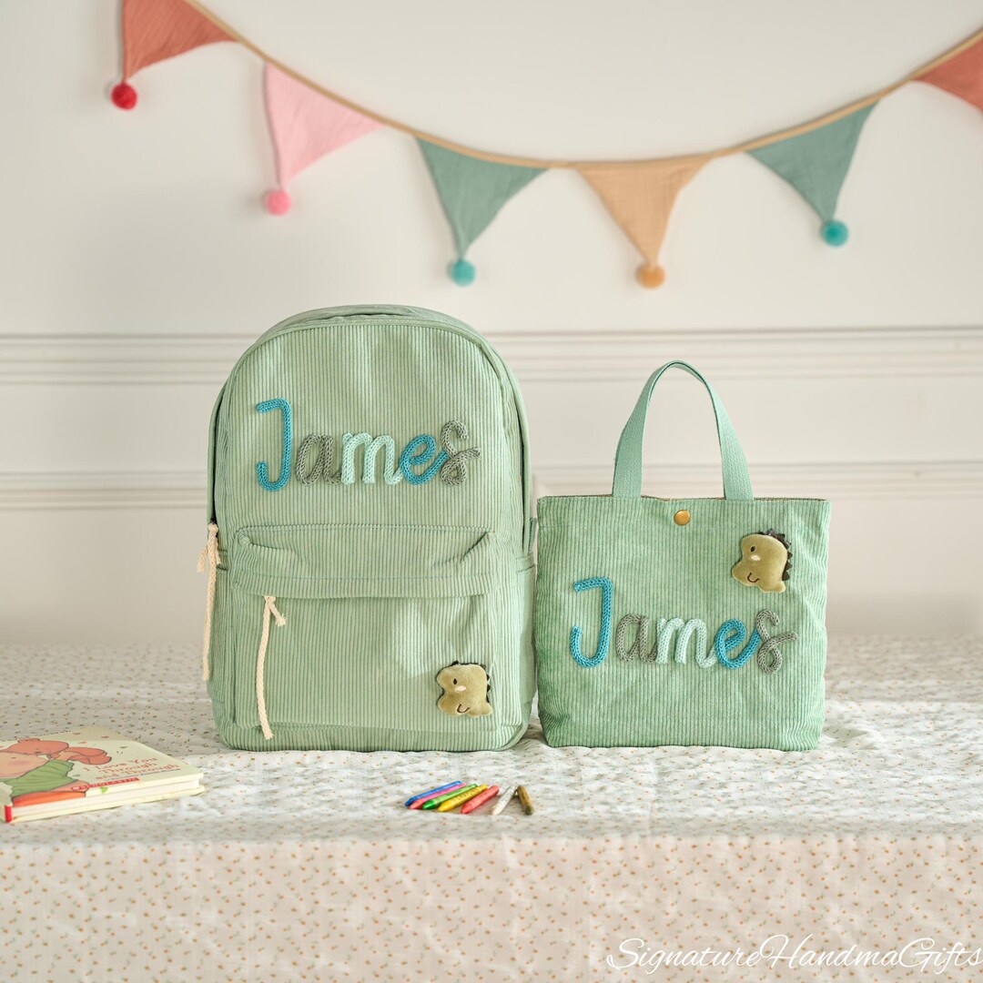 Personalized Kids Backpack and Tote Bag Set | Custom Name Bags ...