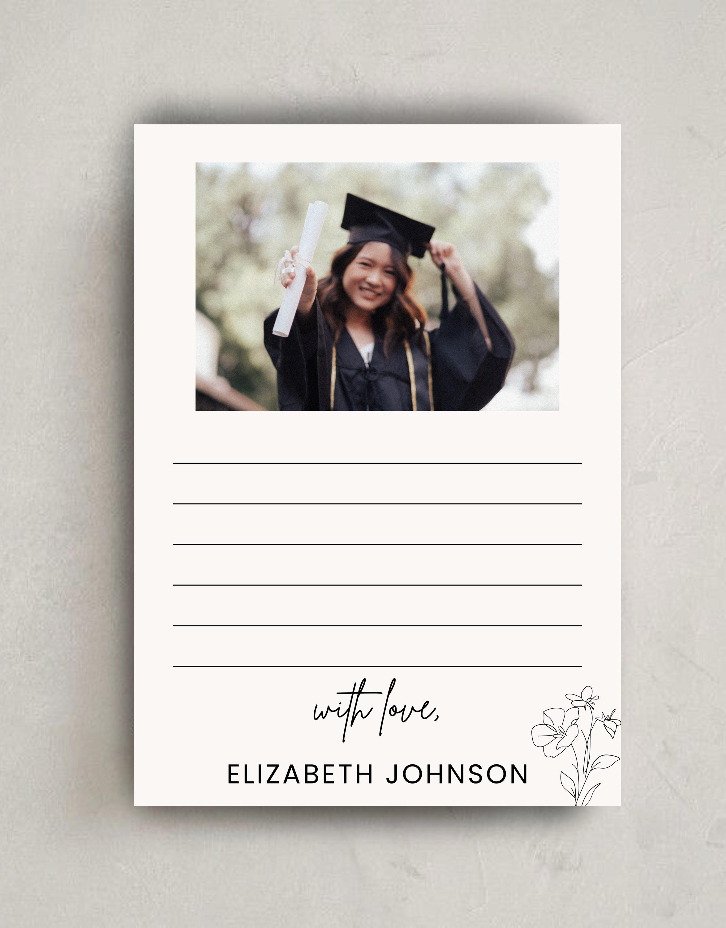 Graduation Thank You Card, Graduation Thank You Note, Boho Graduation ...