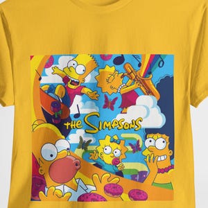 THE SIMPSONS, Retro Cartoon T-Shirt, Simpsons Fans Gift, Nostalgic Tee for Kids & Adults, Fun Casual Wear, Humor Merchandise
