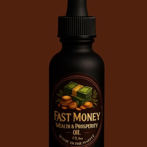 Fast Money Oil | Wealth, Luck, Prosperity Manifestation Oil | Abundance Ritual Oil | Handcrafted | 1oz