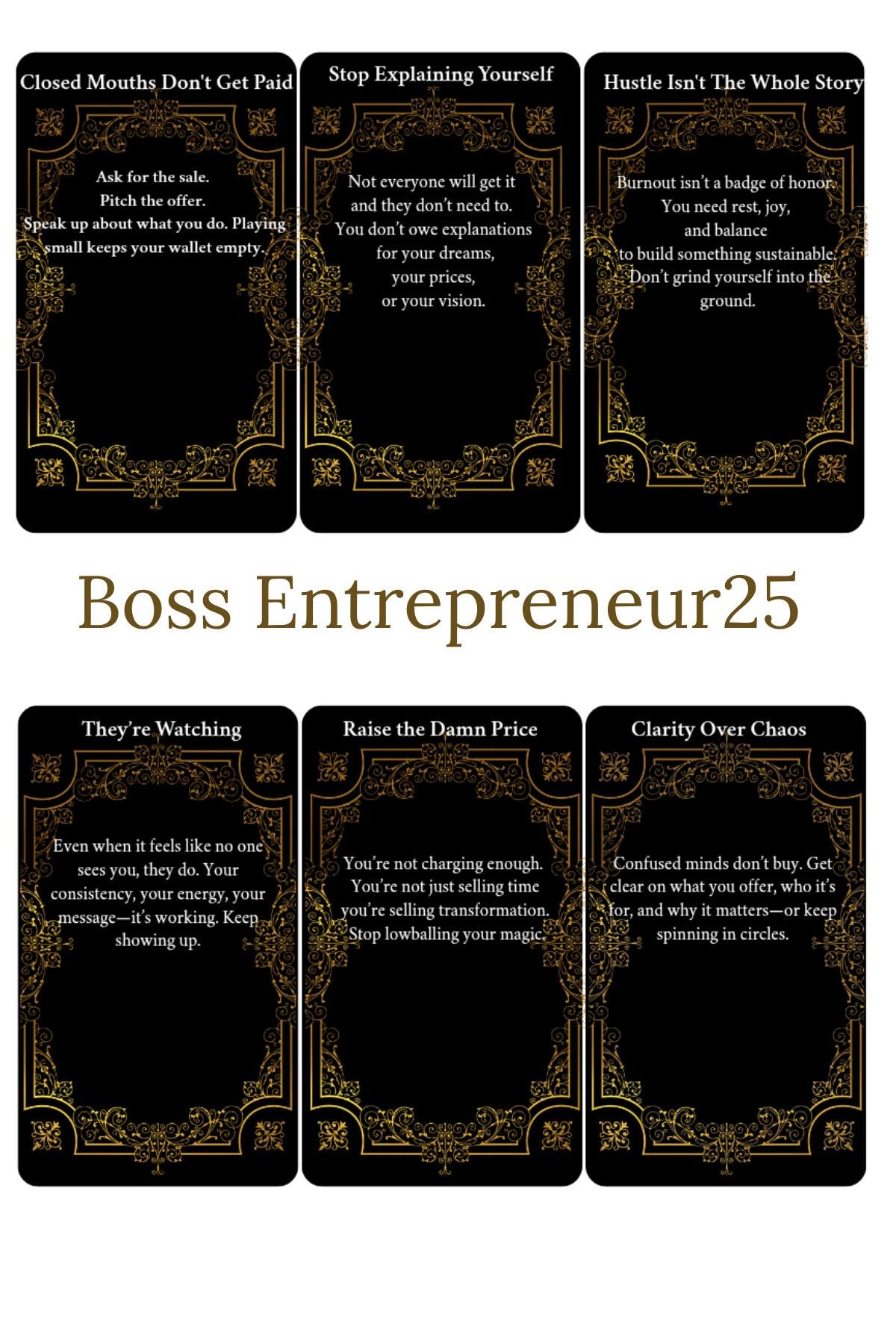Boss Truths Mini Oracle Deck | Printable Business Oracle Cards | 44 ...